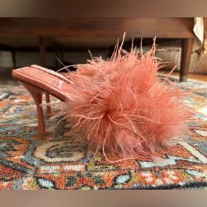 Jeffrey Campbell feathered shoes